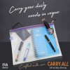 CARRY.ALL - Soft touch daily utilities zipper bag - (A4) EVA41, Pack of 2